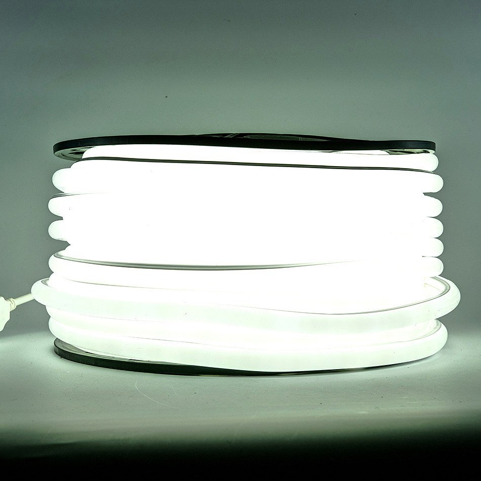 D-TYP jednostranný LED Neon, ledově bílá, IP67, 50 m