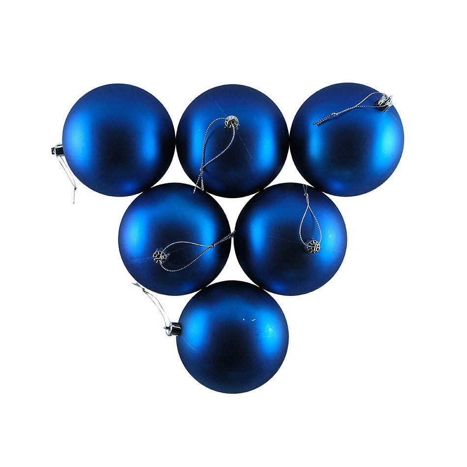 Kunststoffkugel,l, durchm. 10 cm, Blau, 6x, matt