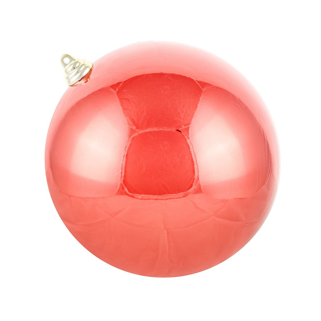 Plastová koule, prům. 20 cm, červená, lesklá, venkovní