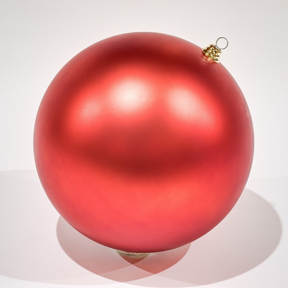 Plastová koule, prům. 40 cm, červená, matná, venkovní