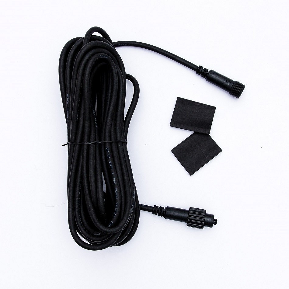 Prodlužovací kabel, černý, 10 m, IP67