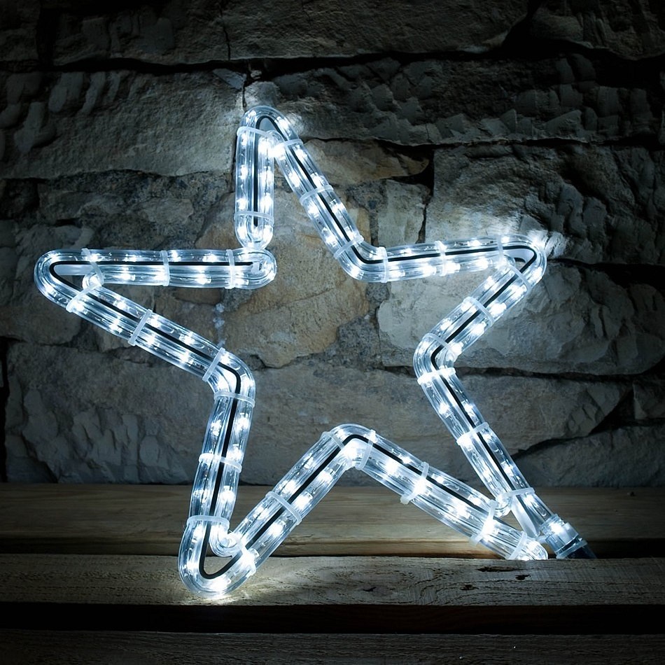 LED světelná hvězda, pr. 40cm, ledově bílá